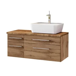 Wohnen 90 cm Badezimmer-Möbel in Holz - Userina (dreiteilig)