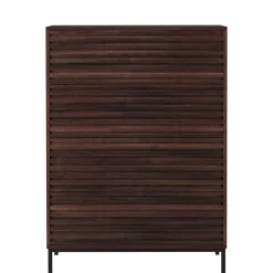 80 cm breite Hochkommode in Walnuss Optik - Teleska^Wohnen Clearance