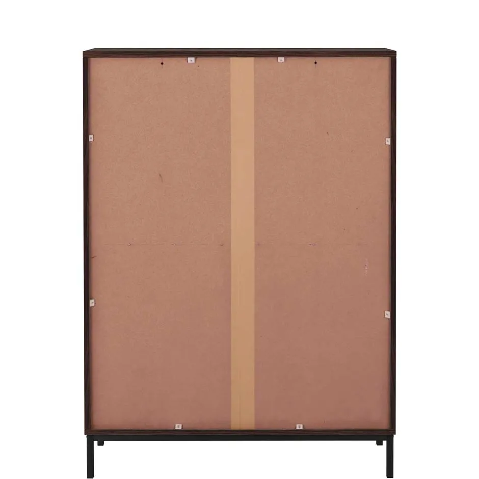 80 cm breite Hochkommode in Walnuss Optik - Teleska^Wohnen Clearance