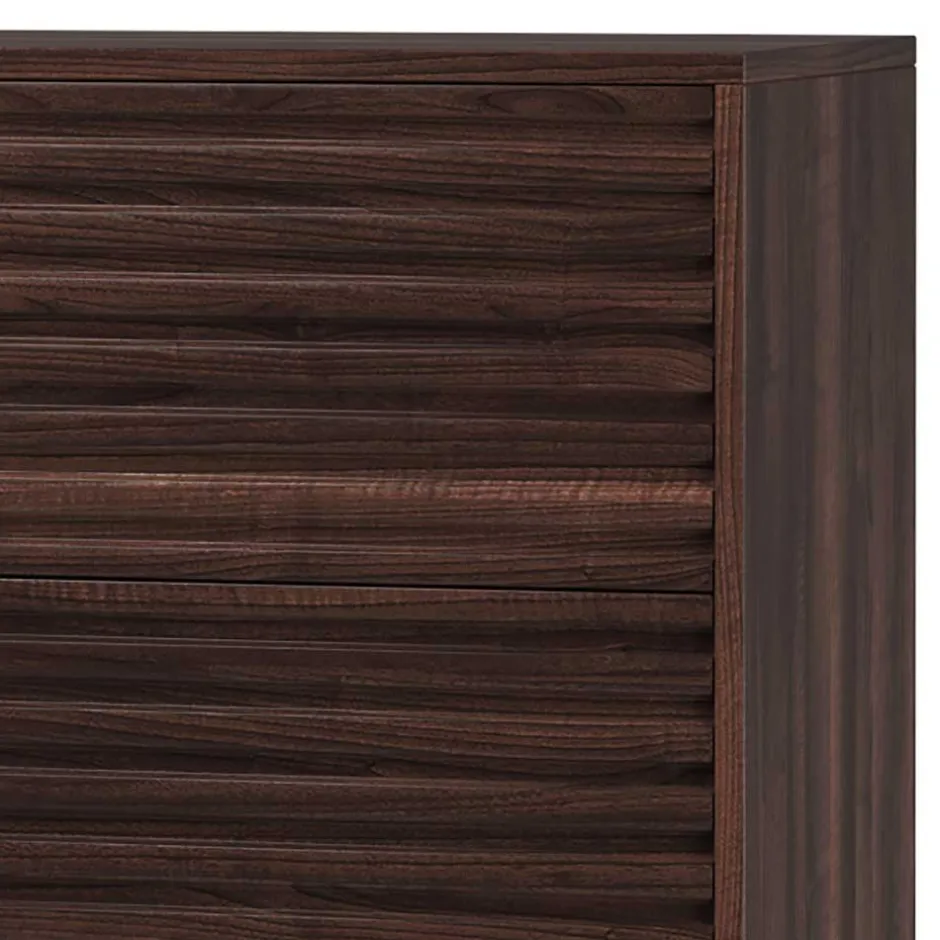 80 cm breite Hochkommode in Walnuss Optik - Teleska^Wohnen Clearance