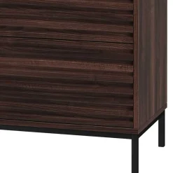 80 cm breite Hochkommode in Walnuss Optik - Teleska^Wohnen Clearance