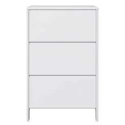 Wohnen 82 cm breite Schuhkommode in Weiß gewachst - Oranias