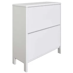 Wohnen 82 cm breite Schuhkommode in Weiß gewachst - Oranias