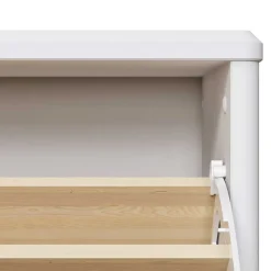 Wohnen 82 cm breite Schuhkommode in Weiß gewachst - Oranias