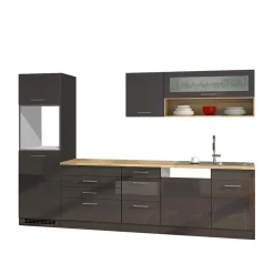 300 cm breiter Block Küche ohne Geräte - Bozenia (achtteilig)^Wohnen Hot