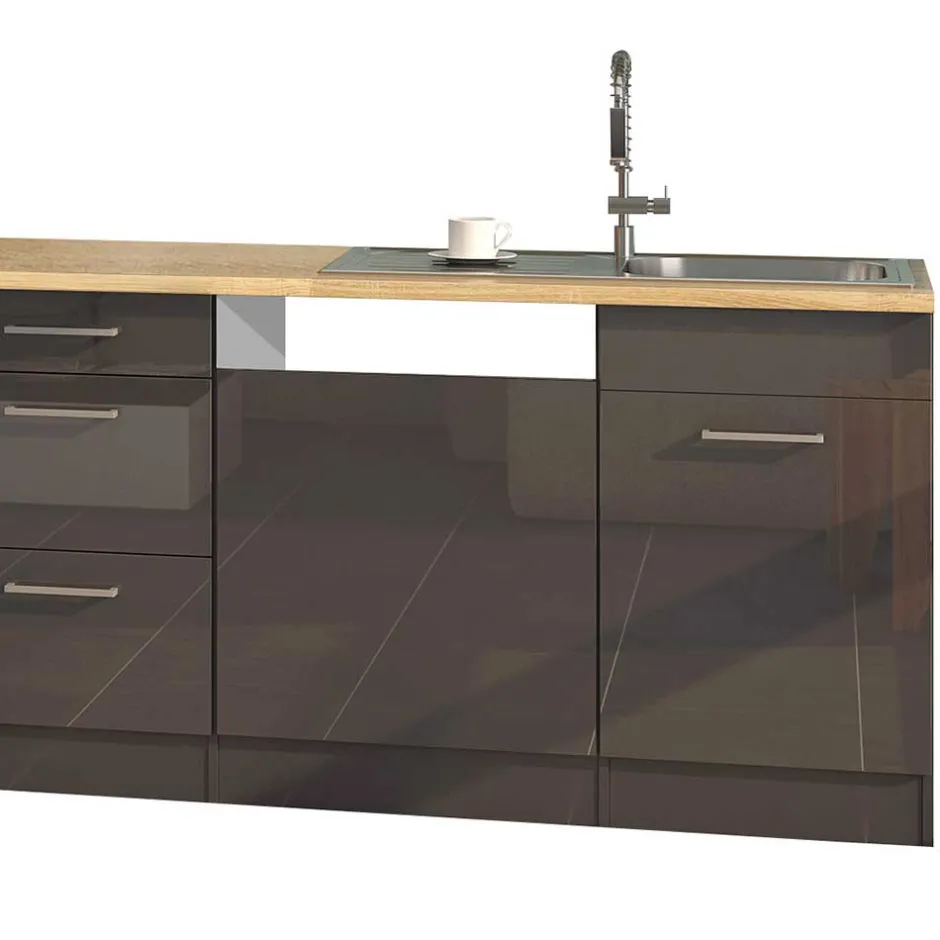 300 cm breiter Block Küche ohne Geräte - Bozenia (achtteilig)^Wohnen Hot