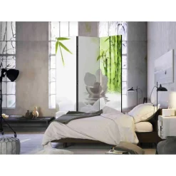 Wohnen 135 cm breiter Deko-Paravent mit Zen Motiv - Santyra