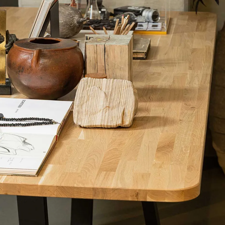 240 cm breiter Esszimmertisch aus Eichenholz - Serinina^Wohnen New