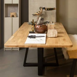 240 cm breiter Esszimmertisch aus Eichenholz - Serinina^Wohnen New