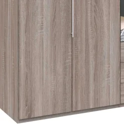 Wohnen 300 cm breiter Falttürenschrank in Holzoptik dunkel - Riding