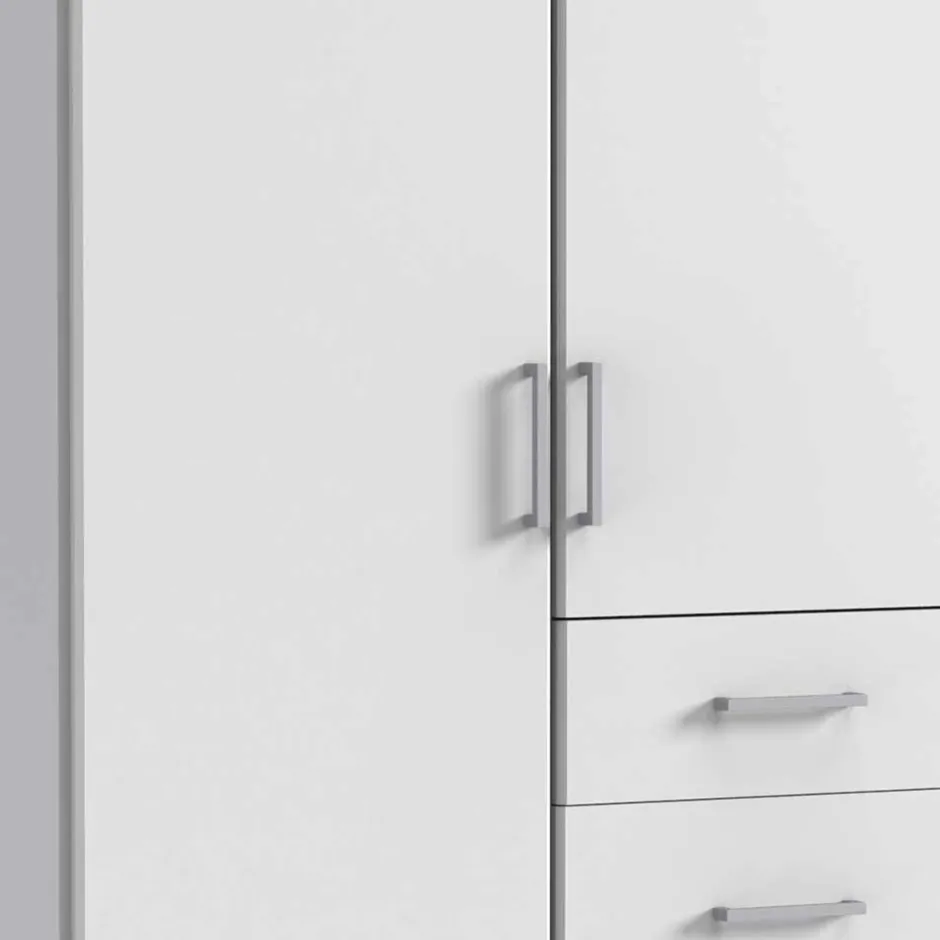 Wohnen 91 cm breiter Kleiderschrank in Weiß - Cador