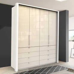 Wohnen 200 cm breiter Kleiderschrank mit acht Schubladen - Zidarie