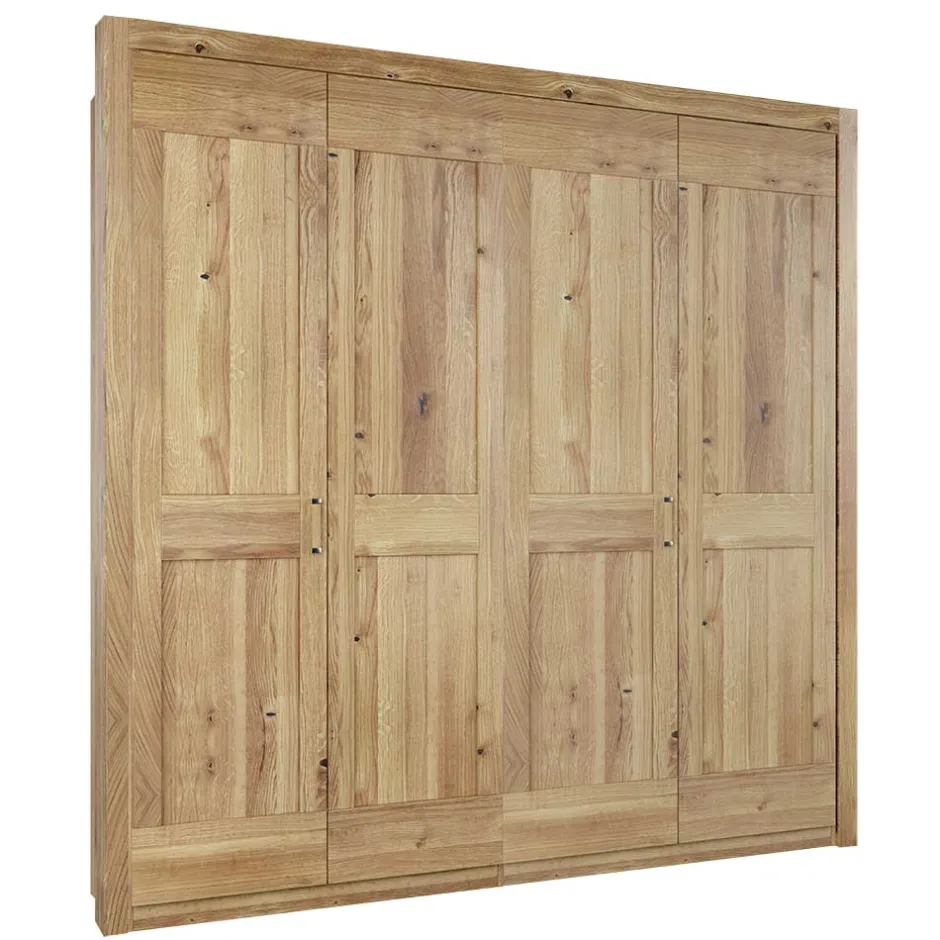 200 cm breiter Kleiderschrank 4-türig in Asteiche - Zamron^Wohnen Online