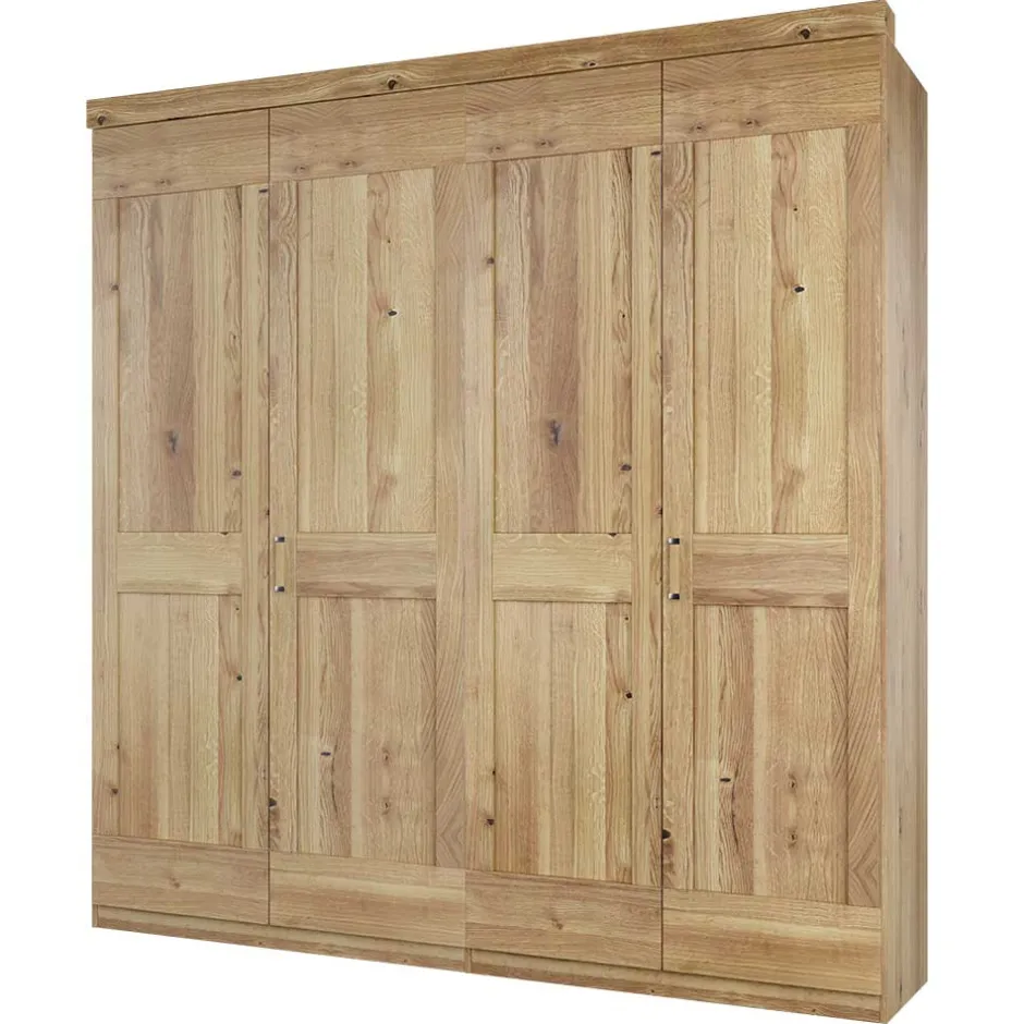 200 cm breiter Kleiderschrank 4-türig in Asteiche - Zamron^Wohnen Online