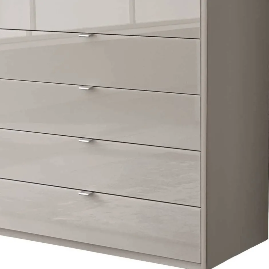 100 cm breiter Schlafzimmerschrank in Hellgrau - Nucina^Wohnen Discount