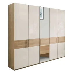 Wohnen 250 cm breiter Schlafzimmerschrank mit 5 Türen - Emdsiva III