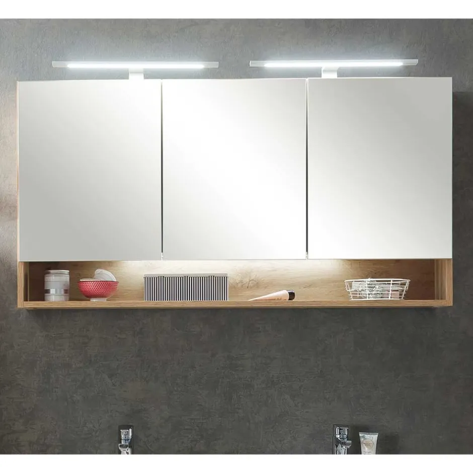 120 cm breiter Spiegelschrank mit 3 Türen & Fach - Tofias^Wohnen Sale