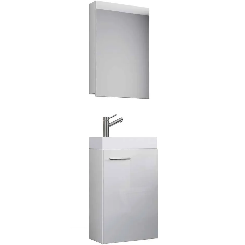 41 cm breiter Waschplatz in Weiß - Vulcanos (zweiteilig)^Wohnen Sale