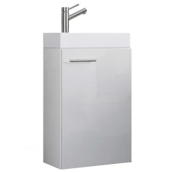 41 cm breiter Waschplatz in Weiß - Vulcanos (zweiteilig)^Wohnen Sale