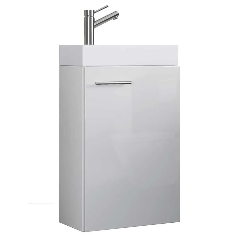 41 cm breiter Waschplatz in Weiß - Vulcanos (zweiteilig)^Wohnen Sale