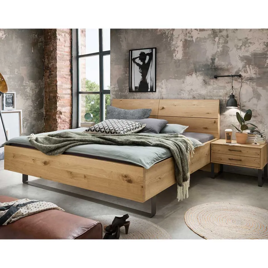 Wohnen 140 cm breites Bett im Industry Style - Siestago