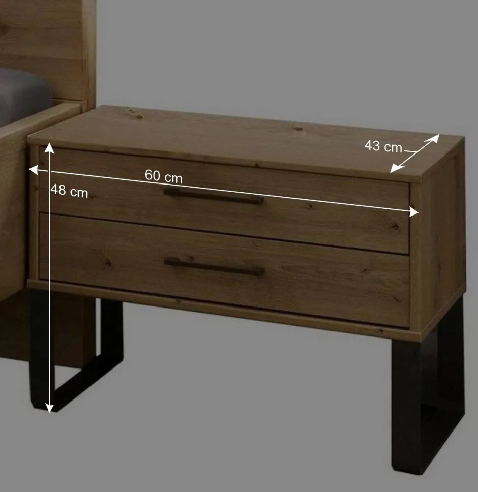 Wohnen 140 cm breites Bett im Industry Style - Siestago