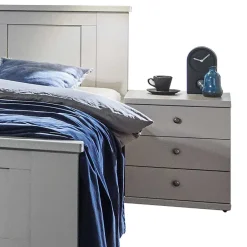 140 cm breites Bett im modernen Landhaus Look - Ridonna^Wohnen New