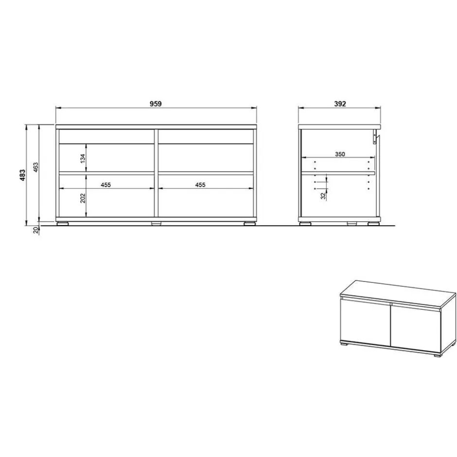 246 cm breites Flurmöbel Set modern - Orsecca (fünfteilig)^Wohnen Hot