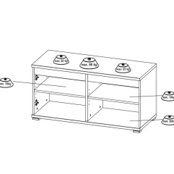 246 cm breites Flurmöbel Set modern - Orsecca (fünfteilig)^Wohnen Hot