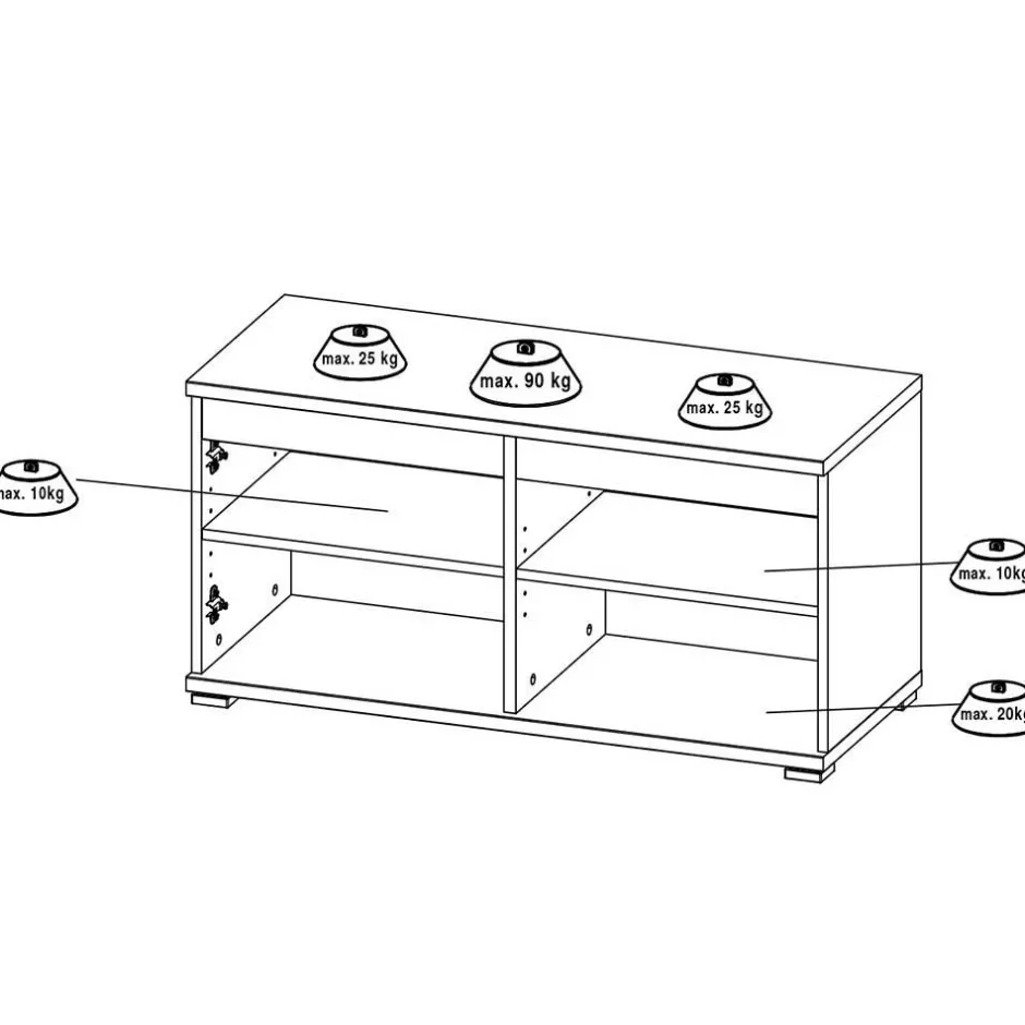 246 cm breites Flurmöbel Set modern - Orsecca (fünfteilig)^Wohnen Hot