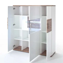 120 cm breites Highboard in Weiß Glanz - Icadro II^Wohnen Discount