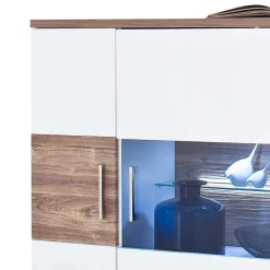120 cm breites Highboard in Weiß Glanz - Icadro II^Wohnen Discount
