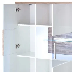 120 cm breites Highboard in Weiß Glanz - Icadro II^Wohnen Discount