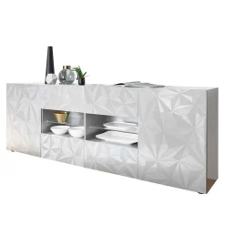 241 cm breites Sideboard in Weiß HG - Vovasoma^Wohnen Outlet