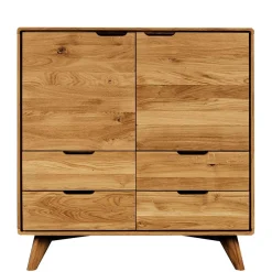 Wohnen 92 cm hohe Kombikommode aus Wildeiche - Eavy
