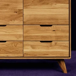 Wohnen 92 cm hohe Kombikommode aus Wildeiche - Eavy