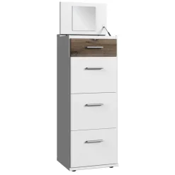 Wohnen 121 cm hohe Kommode mit Spiegel im Deckel - Liesca