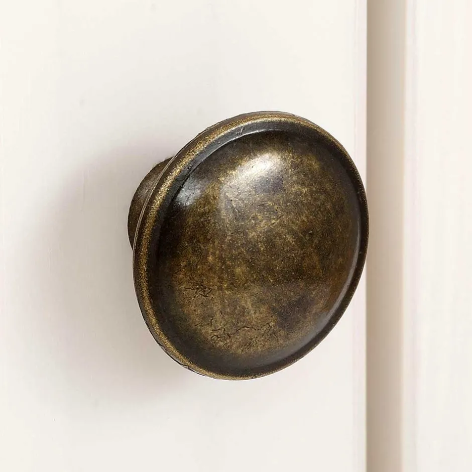 Wohnen 180 cm hohe Landhausvitrine in Weiß mit Beige - Isvair I