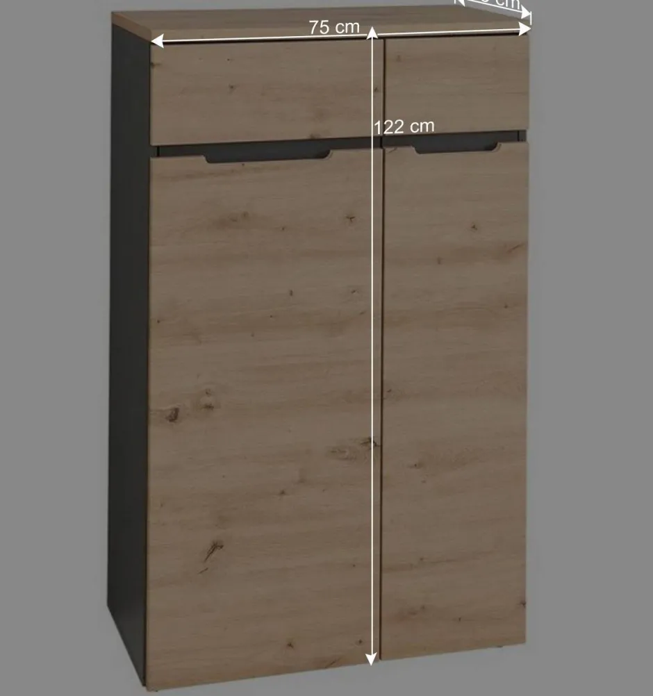 122 cm hoher Aktenschrank mit zwei Türen - Kuetra^Wohnen Sale