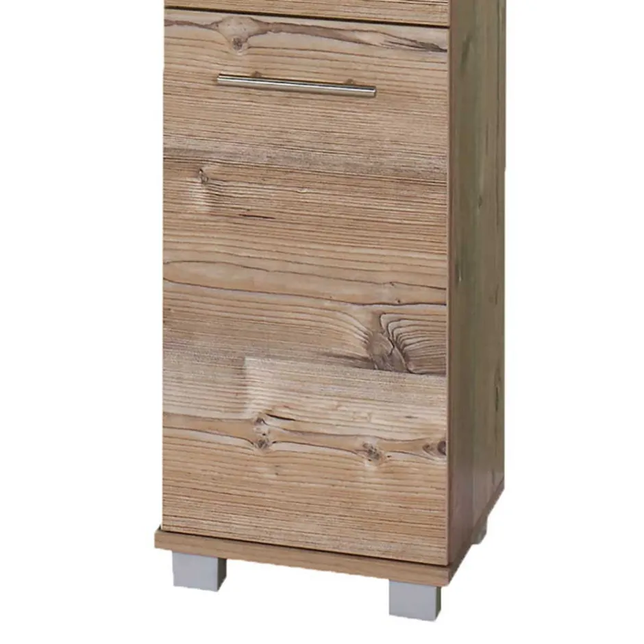 Wohnen 117 cm hoher Badchrank in Fichtefarben - Dilvonda