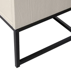 Wohnen 149 cm hoher Schrank in Hellgrau - Lergavano