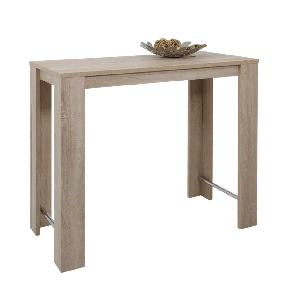 Wohnen 108 cm hoher Tresentisch in Holz Optik - Elmavirio