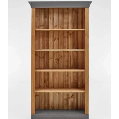 202 cm hohes Landhaus Bücherregal zweifarbig - Eshelas^Wohnen Sale
