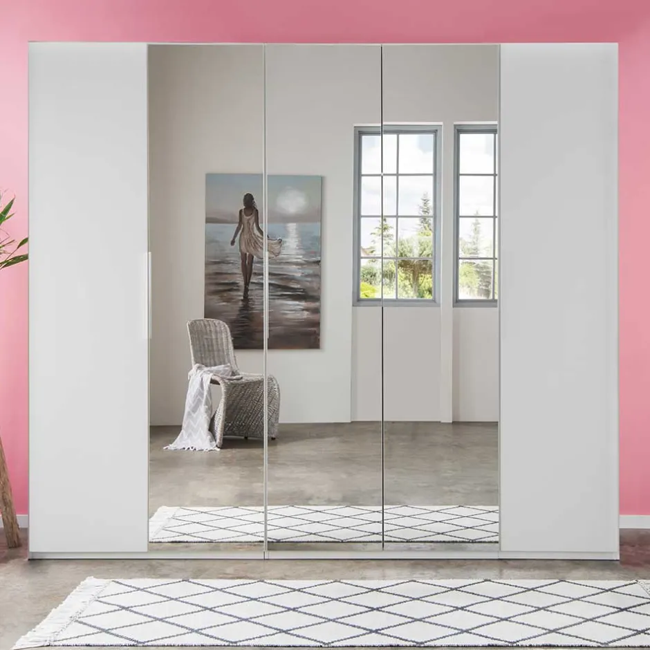Wohnen 250 cm Kleiderschrank mit Falt- und Drehtüren - Dastrata