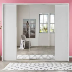 Wohnen 250 cm Kleiderschrank mit Falt- und Drehtüren - Dastrata