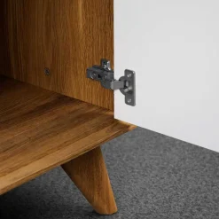 220 cm langes TV Lowboard in Wildeiche mit Weiß - Diesta I^Wohnen Online