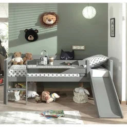 83 cm niedriges Hochbett mit Rutsche - Iljona^Wohnen Sale