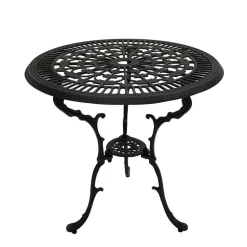 70 cm runder Aluminium Gartentisch in Dunkelgrau - Taruma^Wohnen Sale