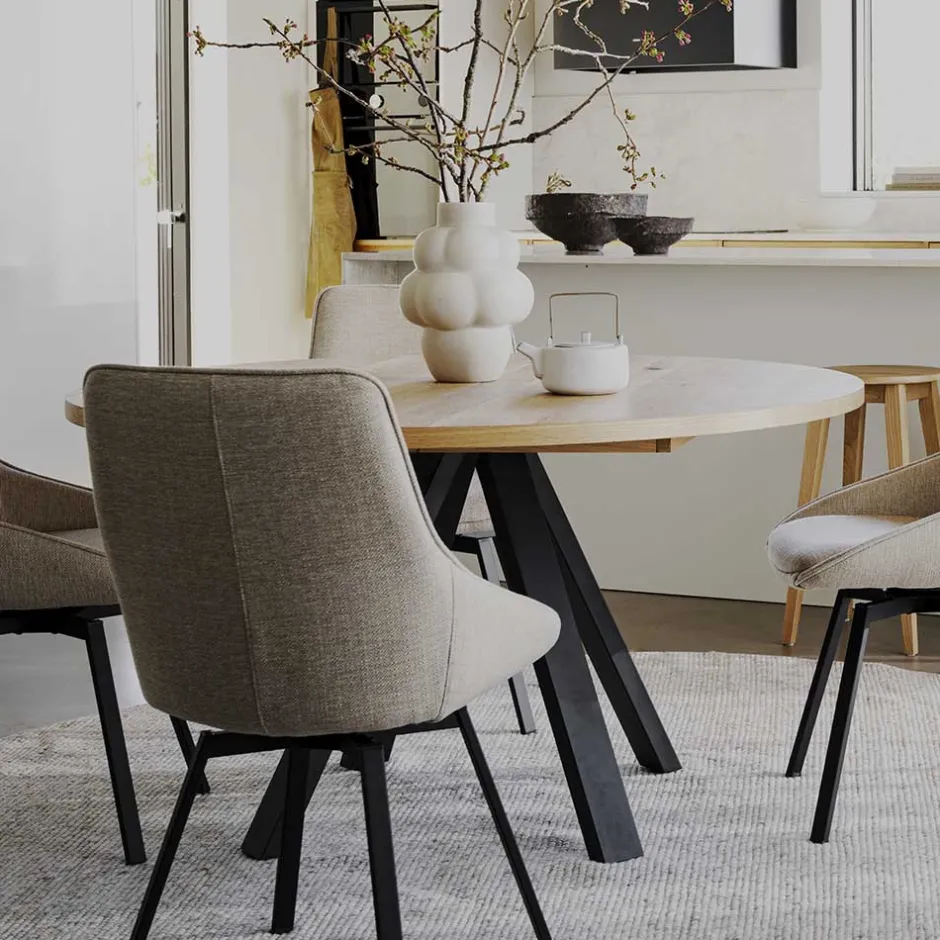 Wohnen 135 cm runder Esstisch in modernem Design - Mocima