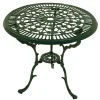 Wohnen 70 cm runder Gartentisch in Grün aus Metall - Jenson